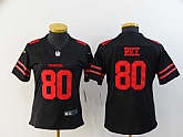 Women Nike 49ers 80 Jerry Rice Black Vapor Untouchable Limited Jersey,baseball caps,new era cap wholesale,wholesale hats